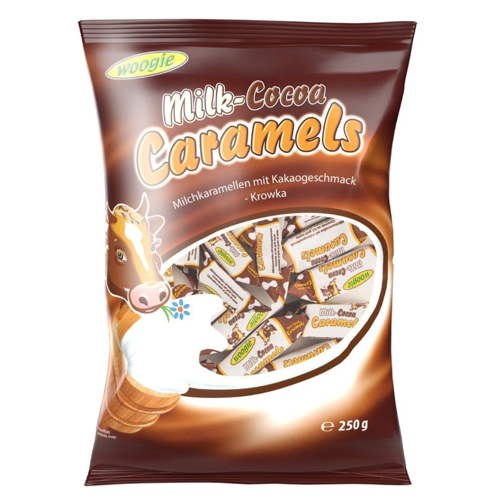 WOOGIE CARAMELE CU LAPTE SI CACAO 250GR