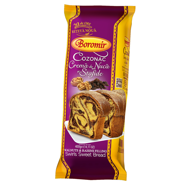 BOROMIR COZONAC NUCA SI STAFIDE 450GR