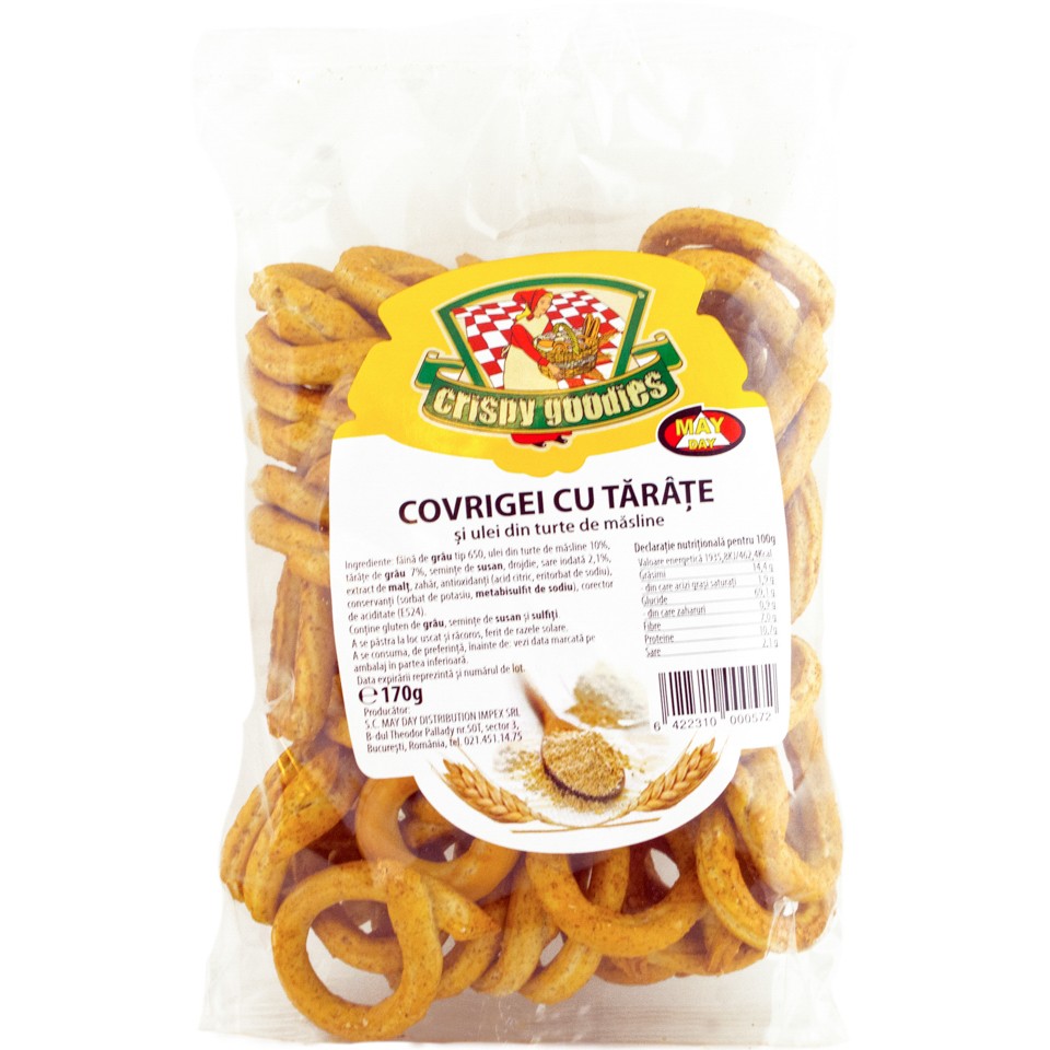 CRISPY GOODIES COVRIGI CU SECARA 160GR