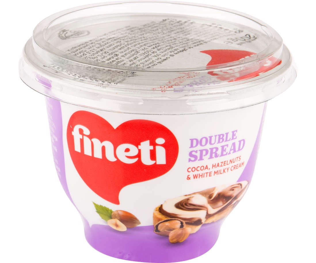 FINETTI DOUBLE SPREAD COCOA-HAZELNUTS 200GR